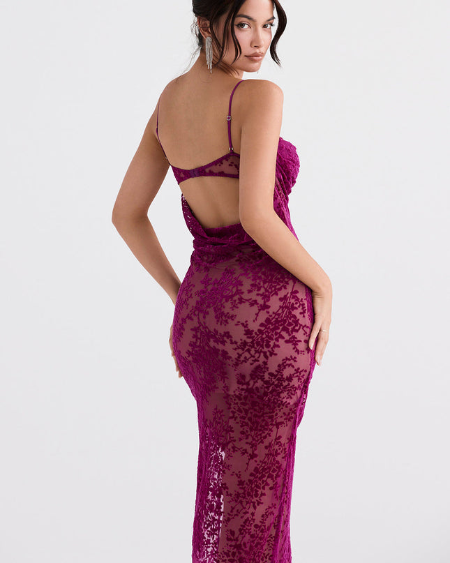 Cranberry dunne mini-jurk