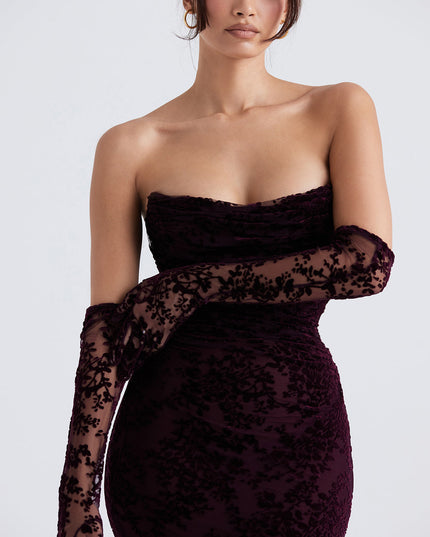 Zwarte strapless elegante korsetjurk