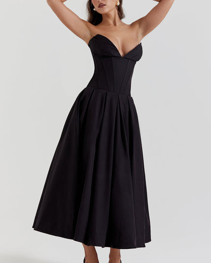 Strapless maxi-jurk met ballerina's
