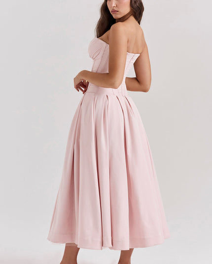 Strapless maxi-jurk met ballerina's