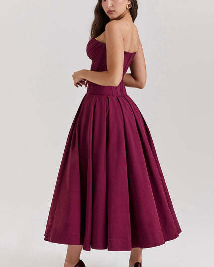 Strapless maxi-jurk met ballerina's