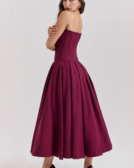 Strapless maxi-jurk met ballerina's