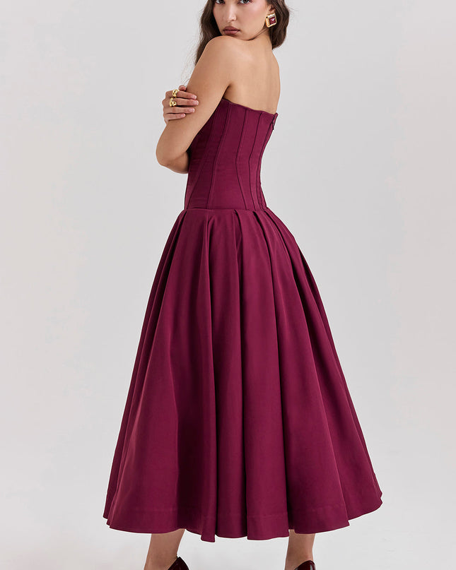 Strapless maxi-jurk met ballerina's