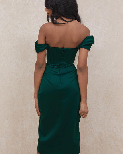 Elegante jurk met satijnen bandjes
