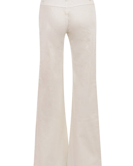 Gebreid wit vest met knopen en broek
