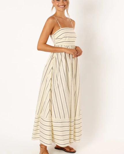 Gestreepte casual lange jurk