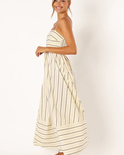 Gestreepte casual lange jurk