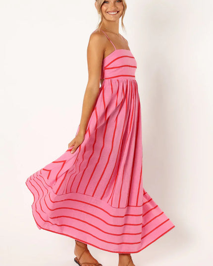 Gestreepte casual lange jurk