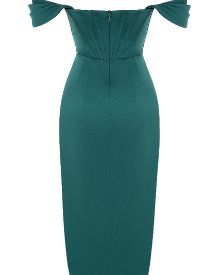 Elegante jurk met satijnen bandjes