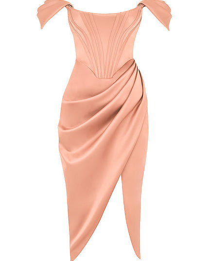 Elegante jurk met satijnen bandjes