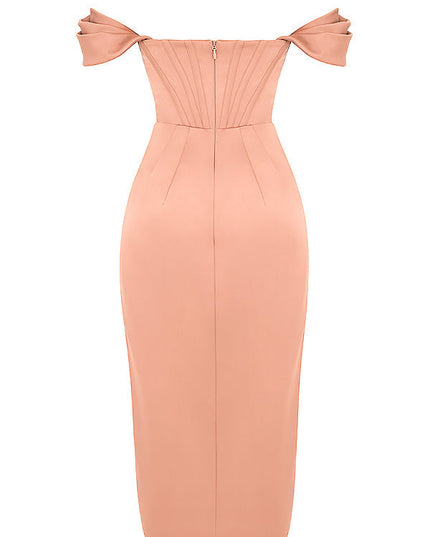Elegante jurk met satijnen bandjes