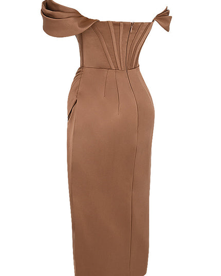 Elegante jurk met satijnen bandjes