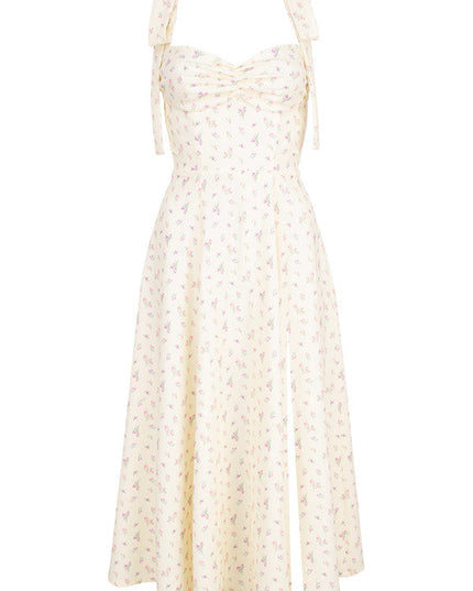 Bloemen midi-zonjurk