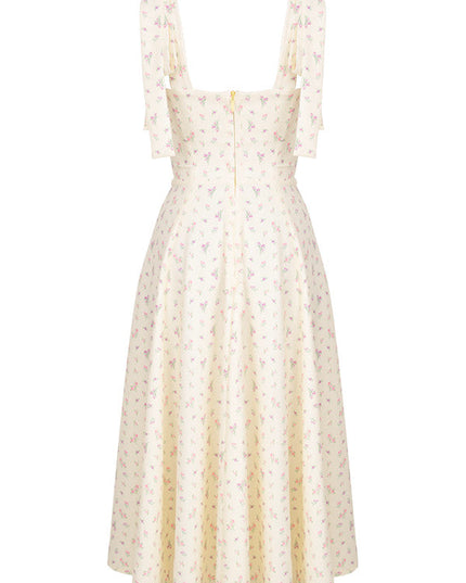 Bloemen midi-zonjurk