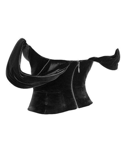 Korset in zwart fluweel van Shoulder