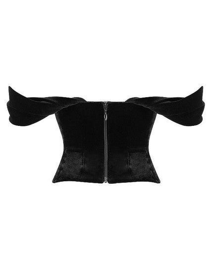 Korset in zwart fluweel van Shoulder