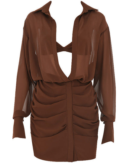 Chiffon shirtjurk en bijpassende beha
