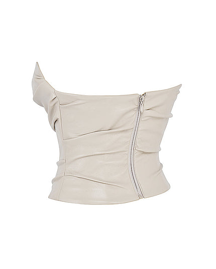 Strapless korset van biologisch leer