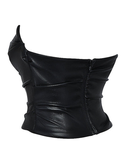 Strapless korset van biologisch leer