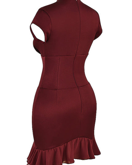 Korset mini-jurk met ruches