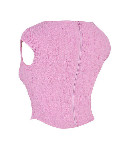 Roze uitsparing korset met minirok