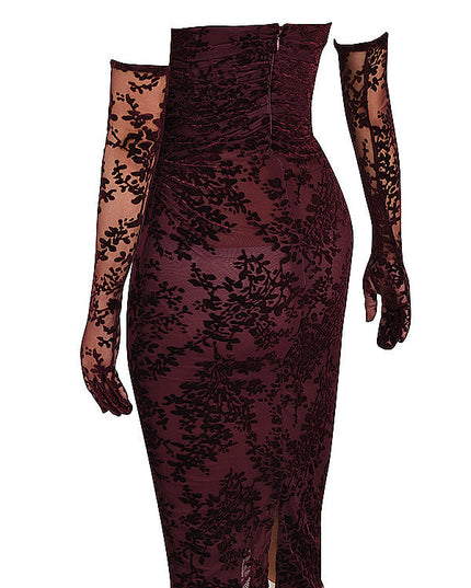 Zwarte strapless elegante korsetjurk