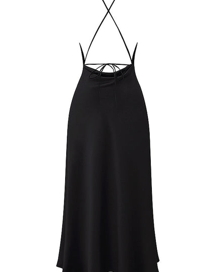 Luxe jurk zonder rug en lage split
