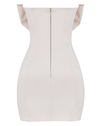 Strapless mini-jurk met elegante strik