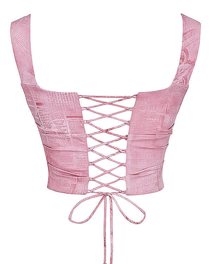 Ontspannen korset met roze print