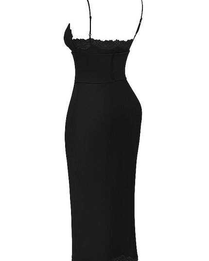 Karina satijnen korset maxi-jurk