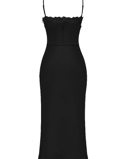 Karina satijnen korset maxi-jurk