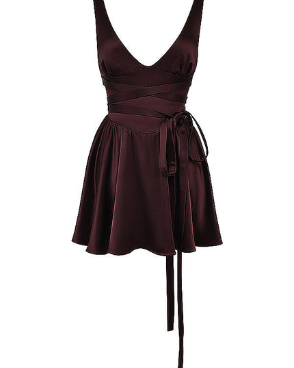 Mini-jurk met strik
