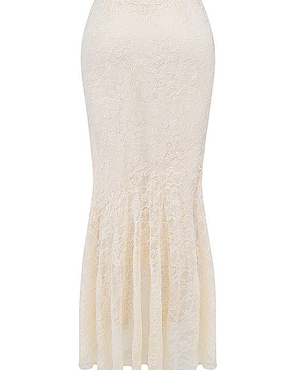Elegante set met korset en getextureerde rok