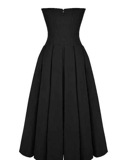 Strapless maxi-jurk met ballerina's
