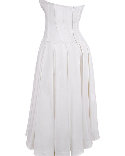 Strapless maxi-jurk met ballerina's