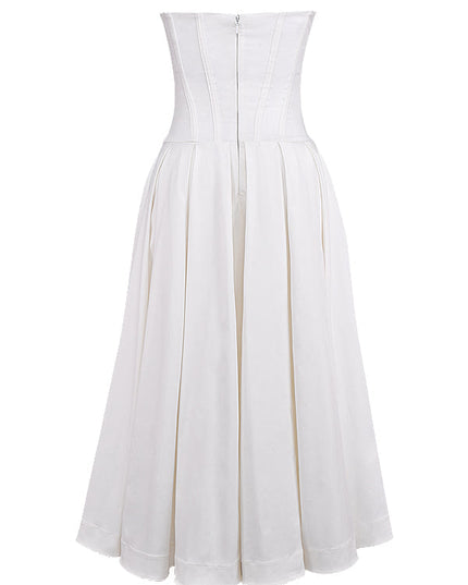 Strapless maxi-jurk met ballerina's