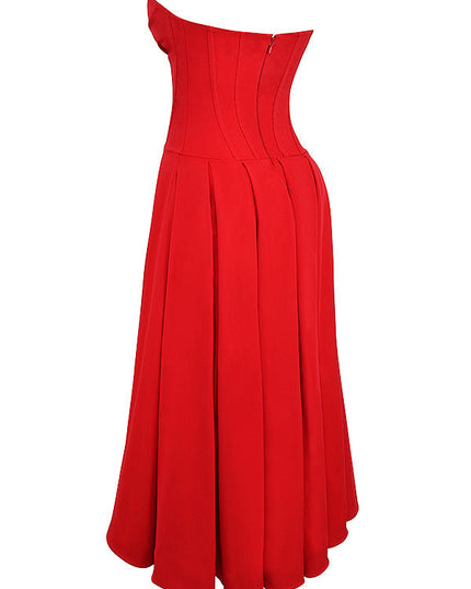 Strapless maxi-jurk met ballerina's