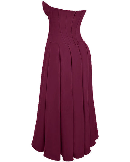 Strapless maxi-jurk met ballerina's