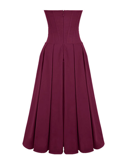 Strapless maxi-jurk met ballerina's
