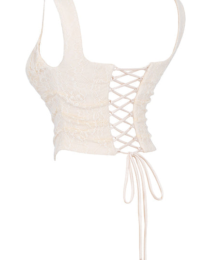 Elegante set met korset en getextureerde rok