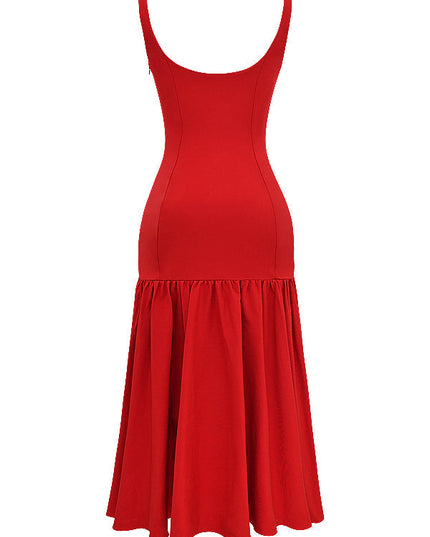 Midi-jurk met verlaagde taille
