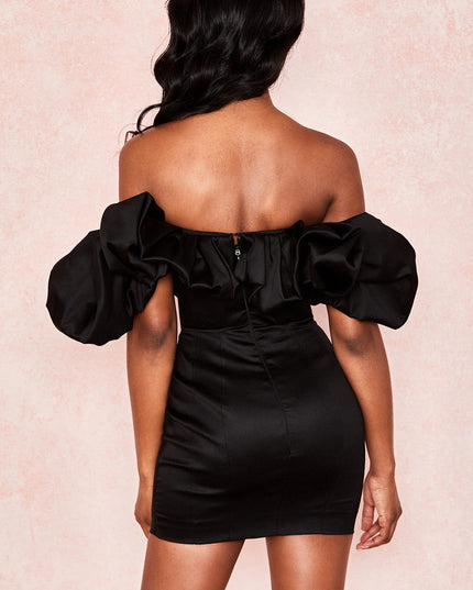 Strapless jurk met ruches aan de voorkant