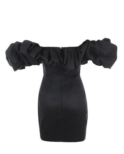 Strapless jurk met ruches aan de voorkant