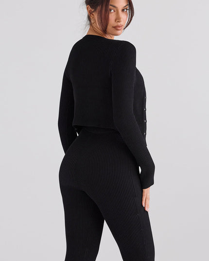 Gebreide blouse met smalle broek