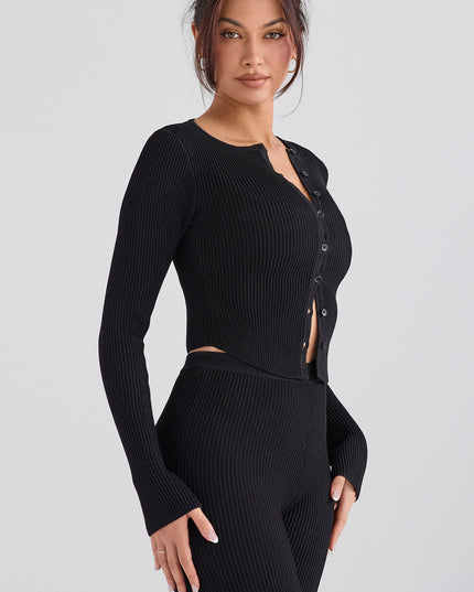 Gebreide blouse met smalle broek