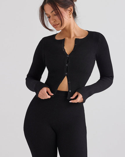 Gebreide blouse met smalle broek