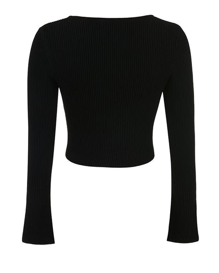 Gebreide blouse met smalle broek