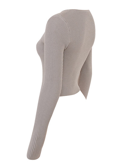 Gebreide blouse met smalle broek