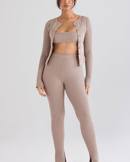 Gebreide blouse met smalle broek