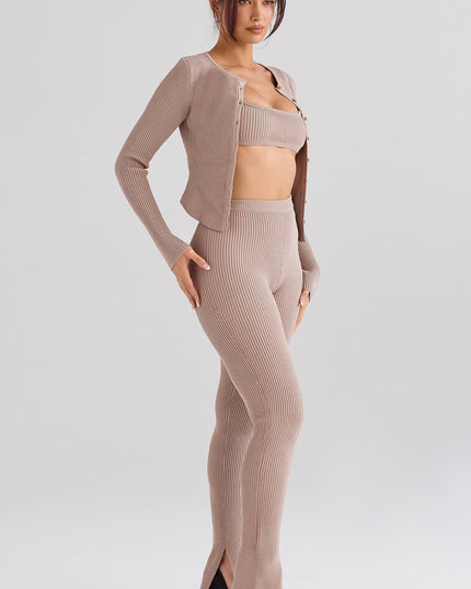 Gebreide blouse met smalle broek